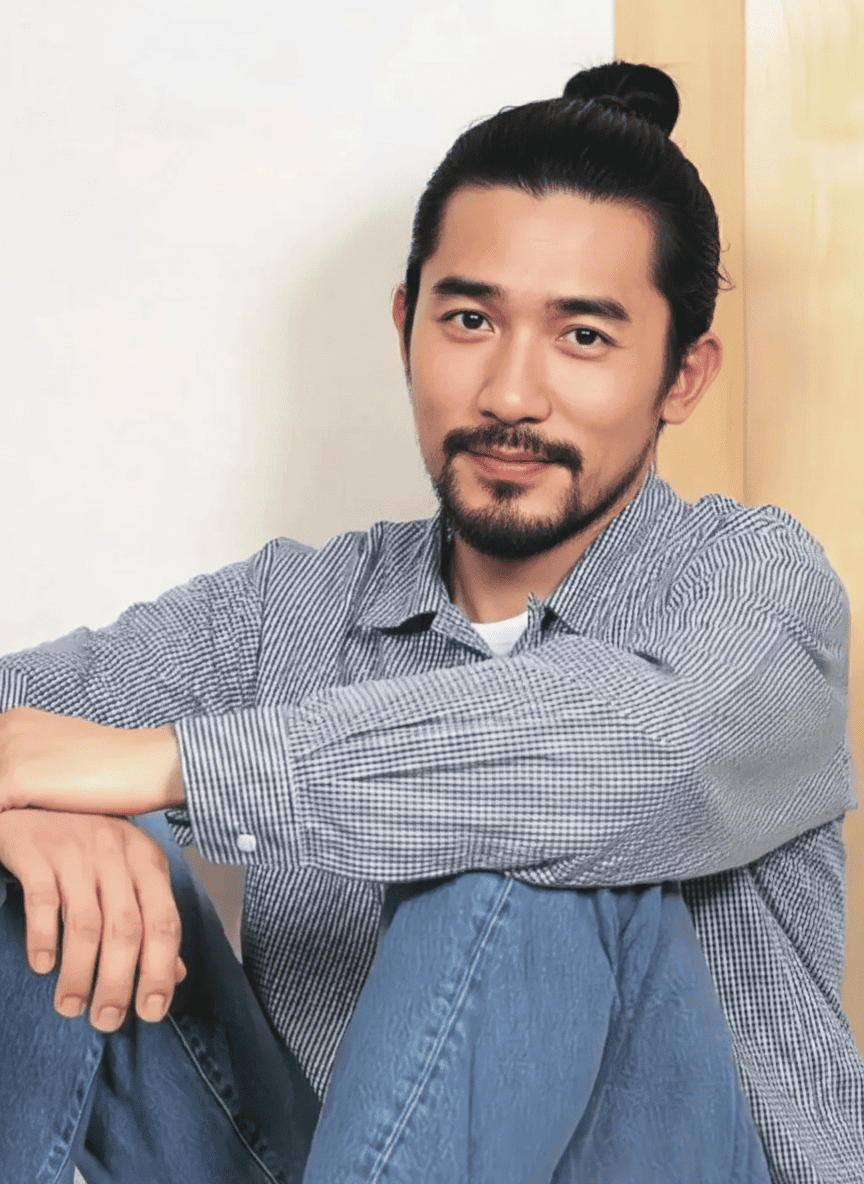 Man bun with a beard